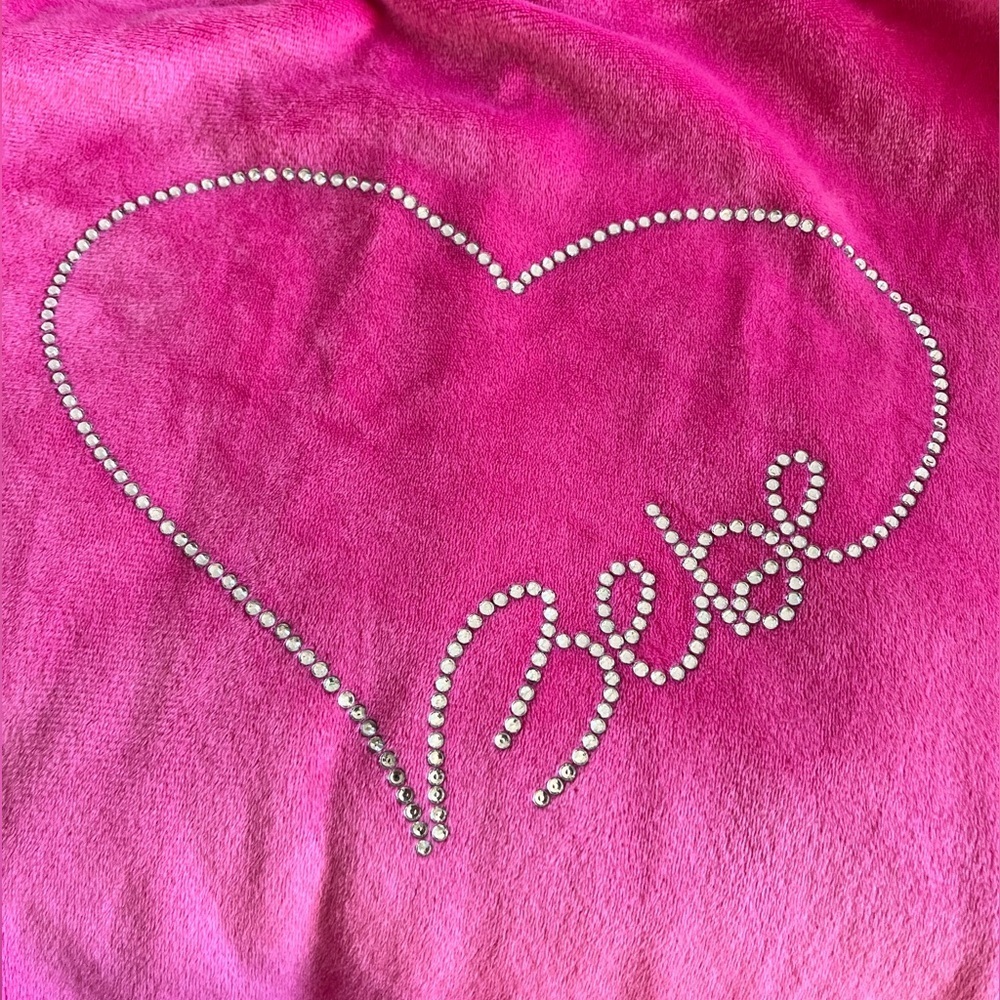 Bebe Pink Velour Zip-Up Sleepwear Hoodie | Size Small | Y2K early 2010s Lounge